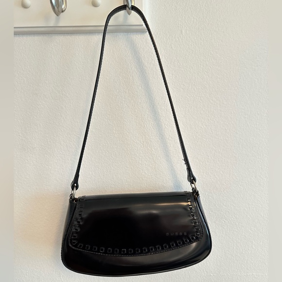Small black patent leather guess purse - going out purse - Picture 1 of 6